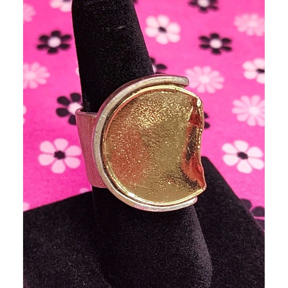 Anne Marie Chagnon Adjustable Modernist Circle Ring Sukie Two Tone Ring Artsy